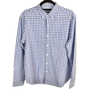 Bonobos blue & white check dress shirt Medium